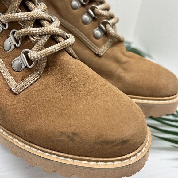 Dolce Vita Huey Hiker Whiskey Nubuck Leather Lace-Up Ankle Boots Size 6 - Picture 3 of 13